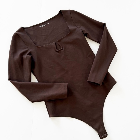 Abercrombie & Fitch Tops - Abercrombie & Fitch Bodysuit Shirt Womens Medium Soft Collection Brown